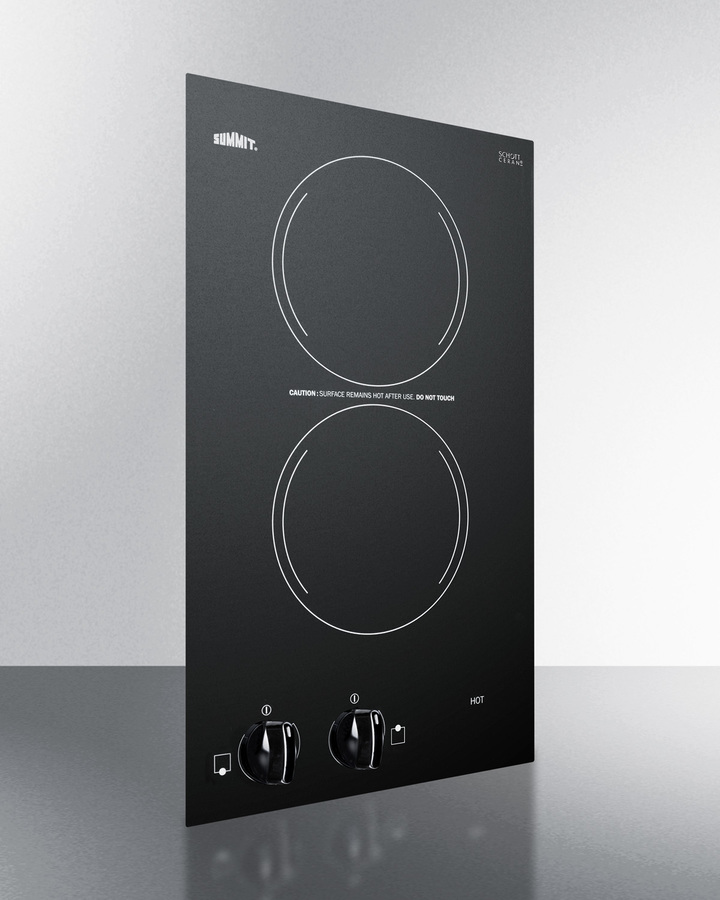 12" Wide 230V 2-Burner Radiant Cooktop CR2220