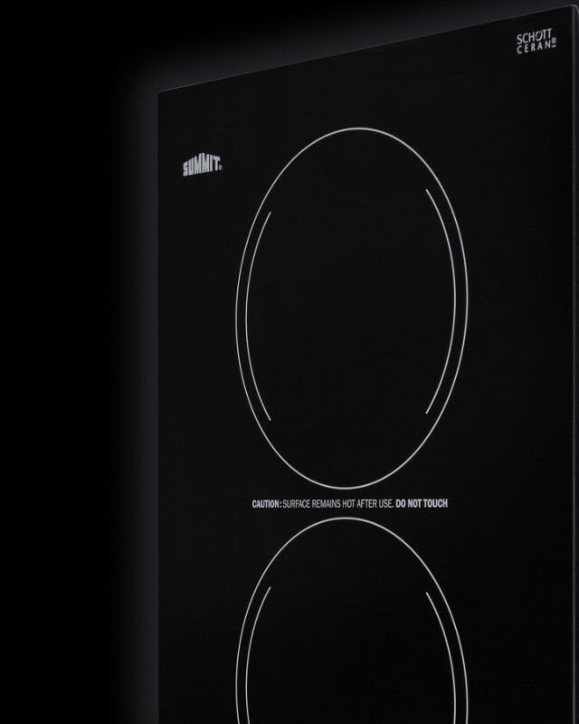 12" Wide 230V 2-Burner Radiant Cooktop view 4