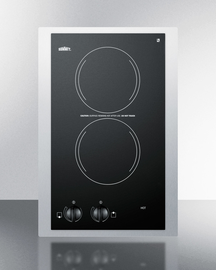 15" Wide 230V 2-Burner Radiant Cooktop CR2220TK15