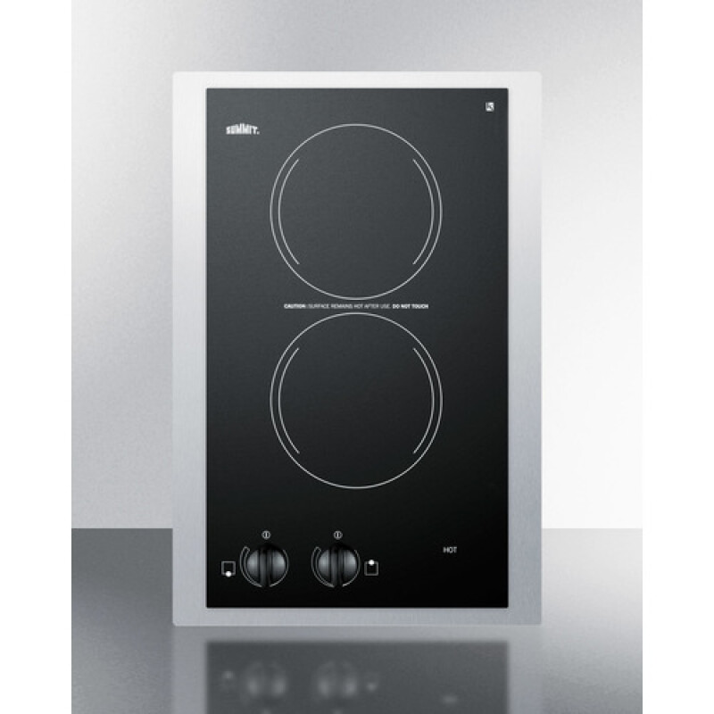 15" Wide 230V 2-Burner Radiant Cooktop CR2220TK15