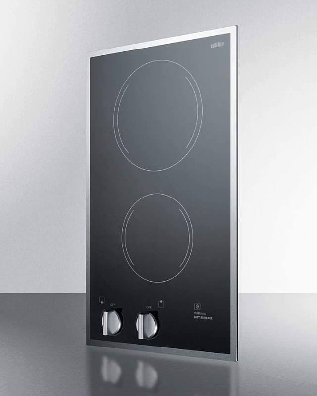 12" Wide 115V 2-Burner Radiant Cooktop view 2