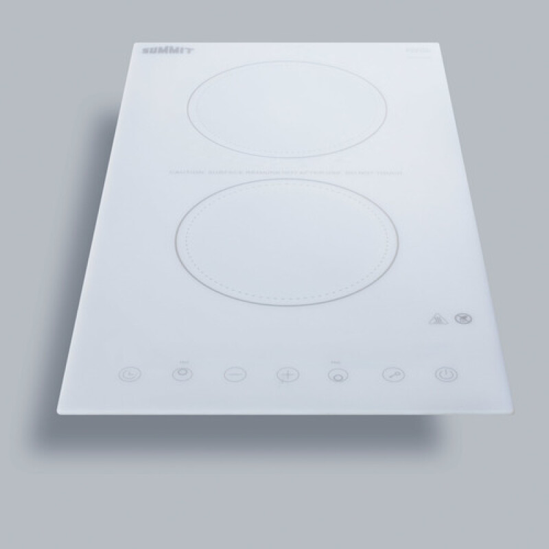 12" Wide 115V 2-Burner Radiant Cooktop CR2B15T2W
