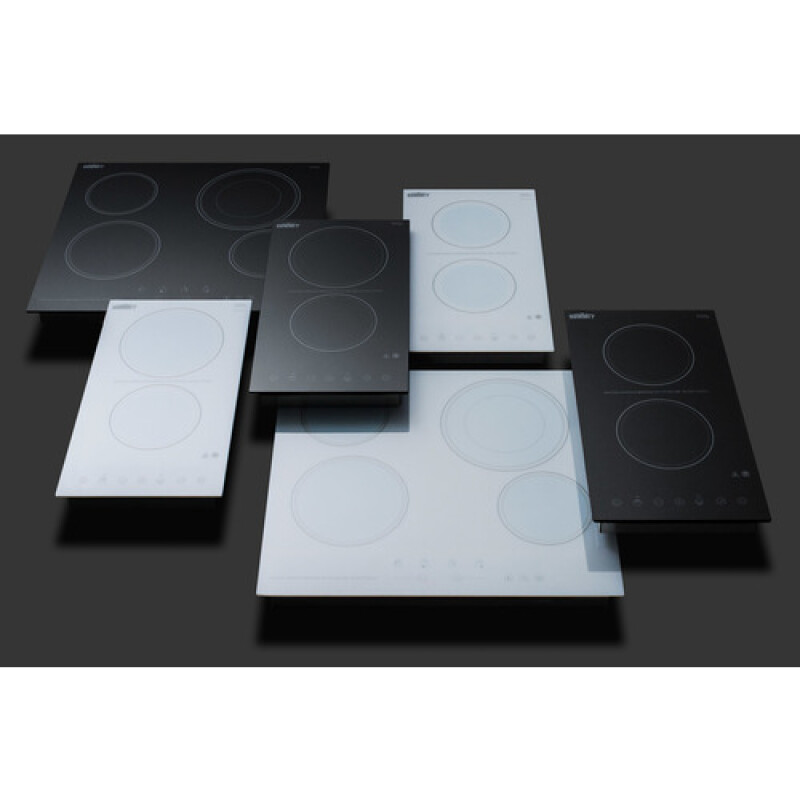 12" Wide 115V 2-Burner Radiant Cooktop CR2B15T2W