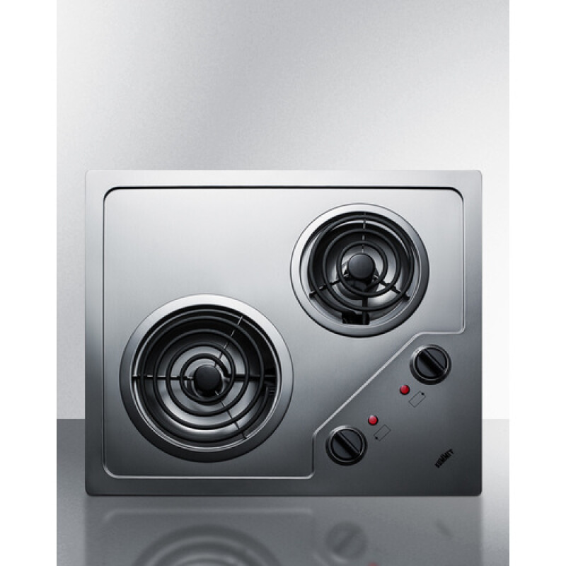 21" Wide 230V 2-Burner Coil Cooktop CR2B224S