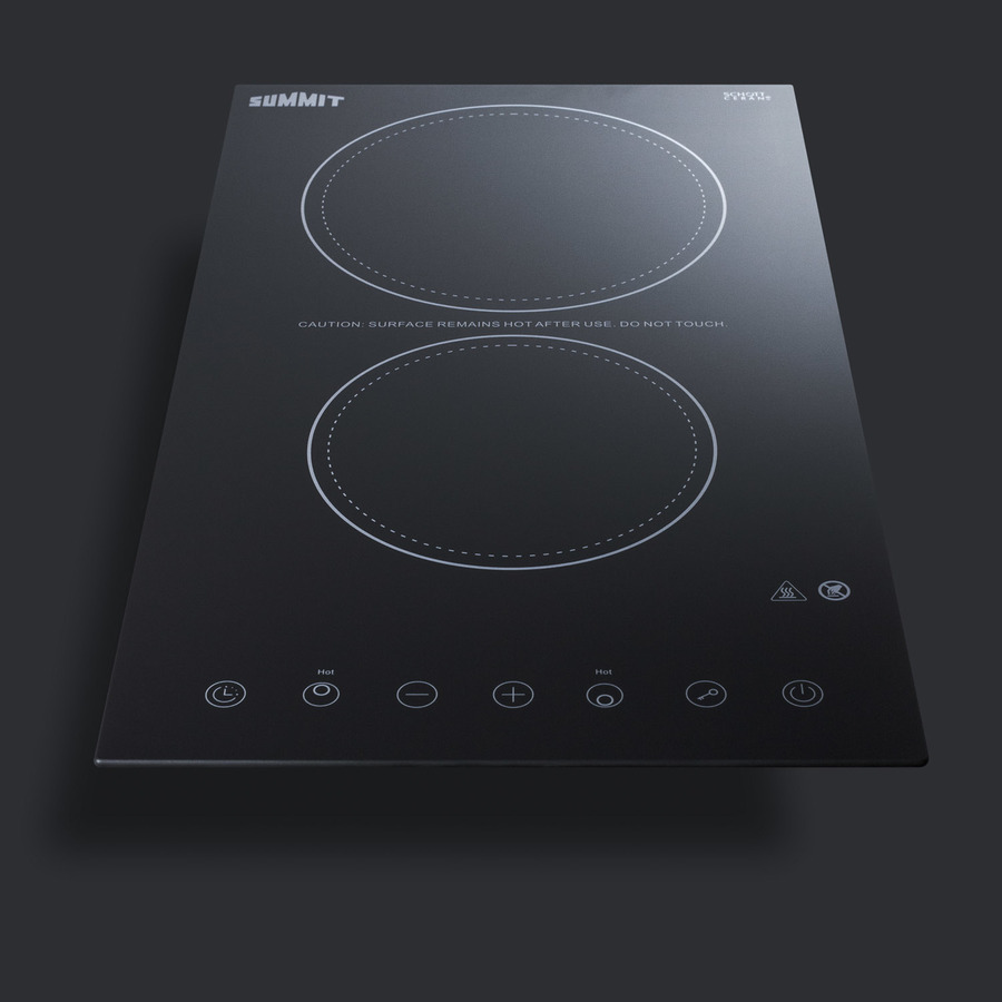 12" Wide 230V 2-Burner Radiant Cooktop view 5