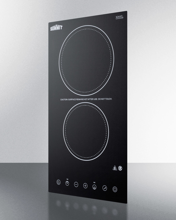 12" Wide 230V 2-Burner Radiant Cooktop view 7