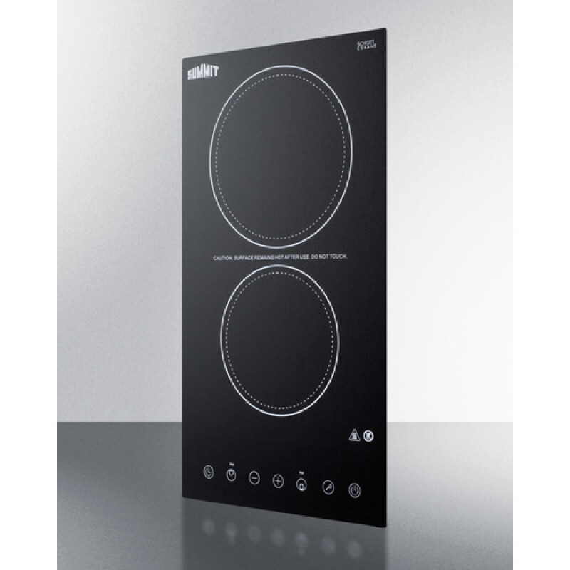 12" Wide 230V 2-Burner Radiant Cooktop CR2B23T3B