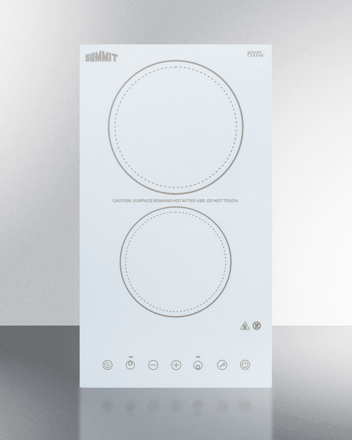 12" Wide 230V 2-Burner Radiant Cooktop view 7