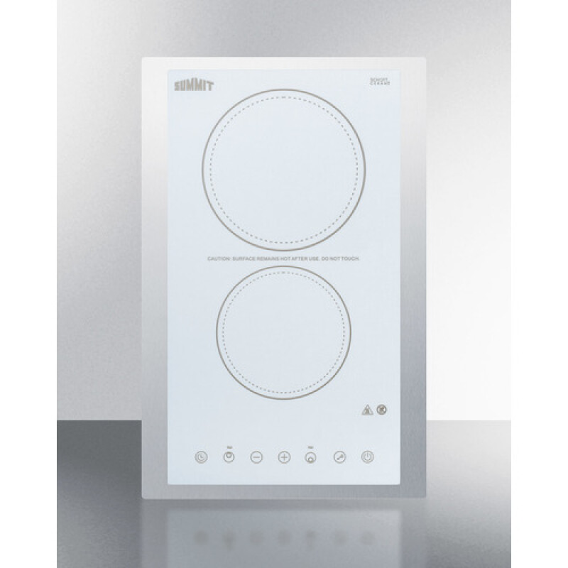 15" Wide 230V 2-Burner Radiant Cooktop CR2B23T4WTK15