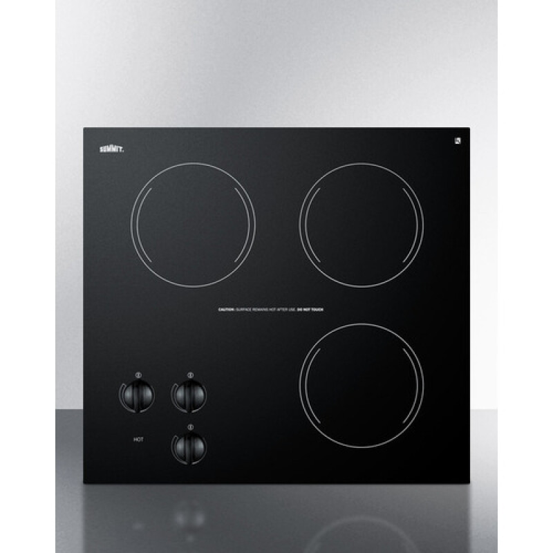 22" Wide 230V 3-Burner Radiant Cooktop CR3240