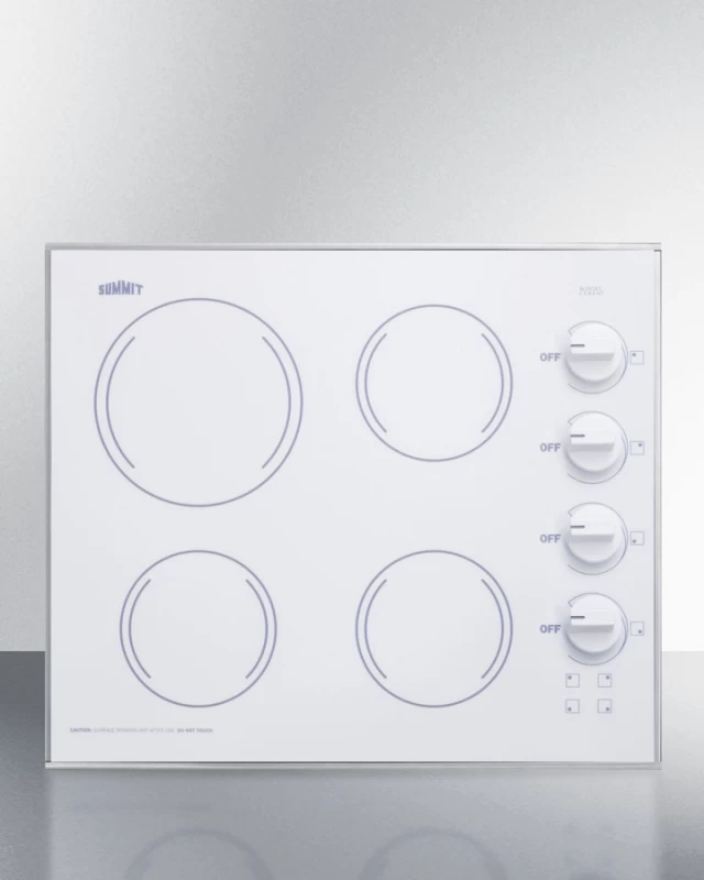 24" Wide 230V 4-Burner Radiant Cooktop CR425WH