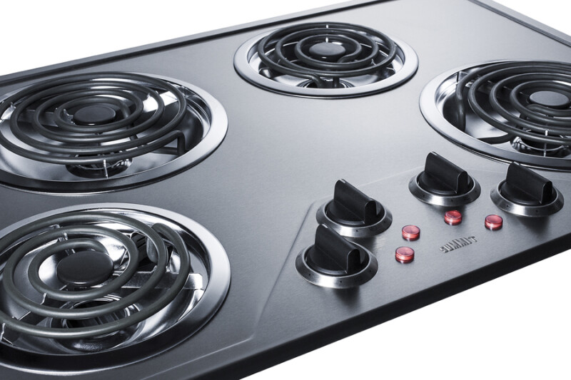 30" Wide 230V 4-Burner Coil Cooktop CR431SS
