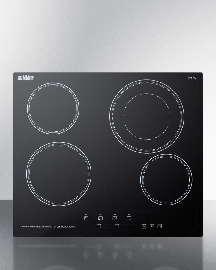 24" Wide 230V 4-Burner Radiant Cooktop view 8