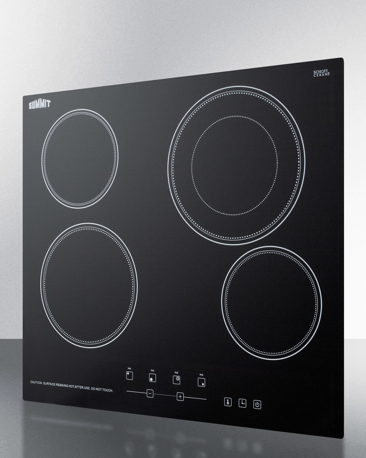24" Wide 230V 4-Burner Radiant Cooktop view 13
