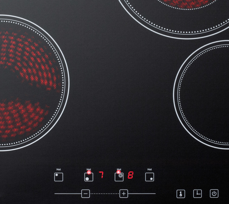 24" Wide 230V 4-Burner Radiant Cooktop view 12