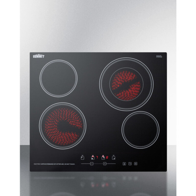 24" Wide 230V 4-Burner Radiant Cooktop CR4B23T5B