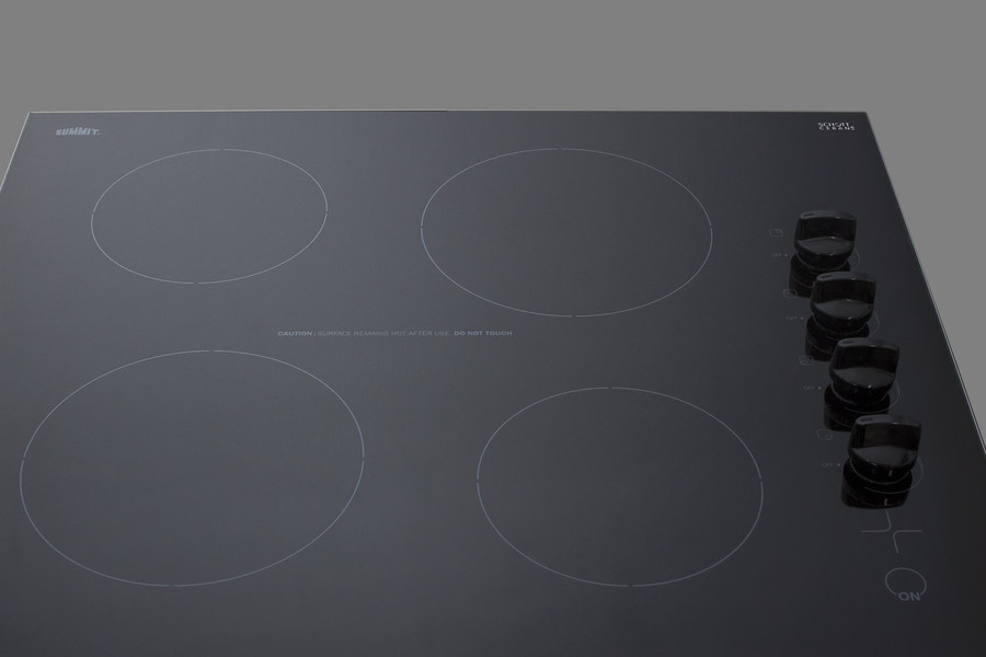 24" Wide 230V 4-Burner Radiant Cooktop view 2