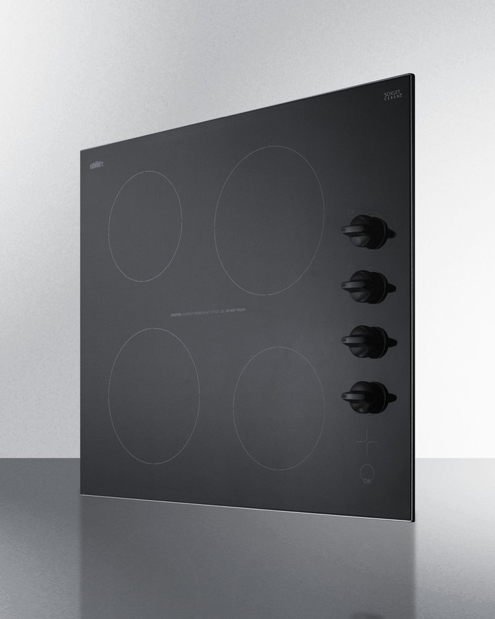 24" Wide 230V 4-Burner Radiant Cooktop view 4