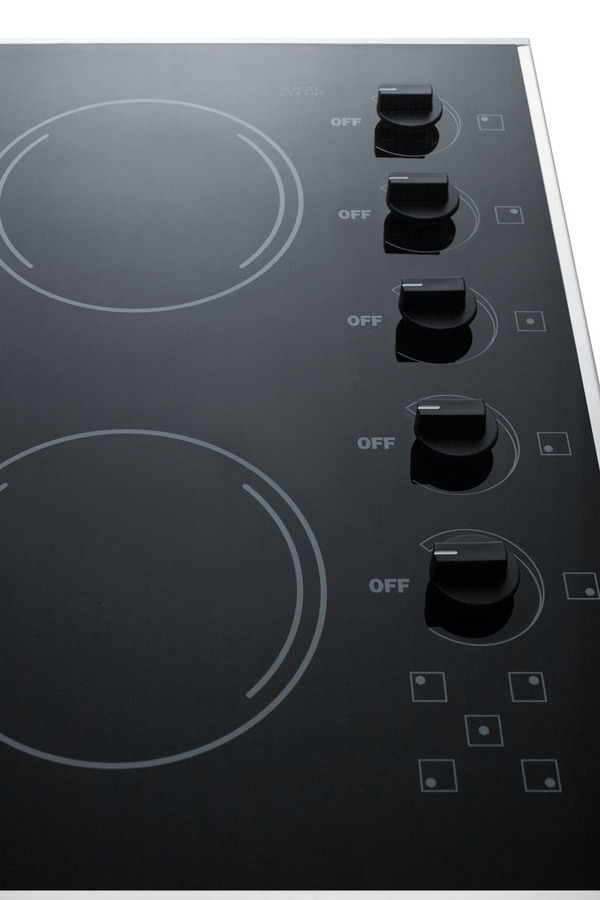 27" Wide 230V 5-Burner Radiant Cooktop view 5