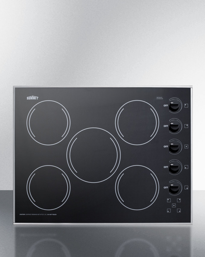 27" Wide 230V 5-Burner Radiant Cooktop view 4