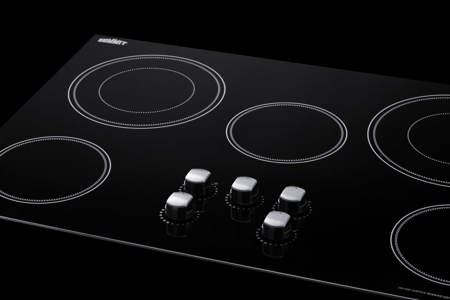36" Wide 208-240V 5-Burner Radiant Cooktop view 2