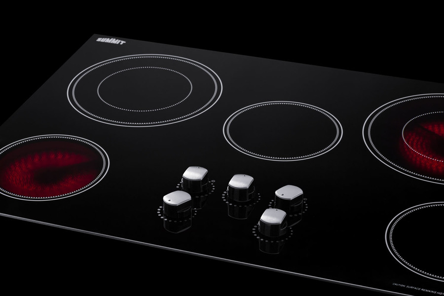 36" Wide 208-240V 5-Burner Radiant Cooktop view 4