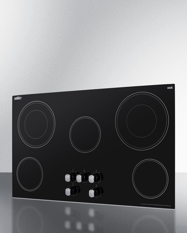 36" Wide 208-240V 5-Burner Radiant Cooktop view 5