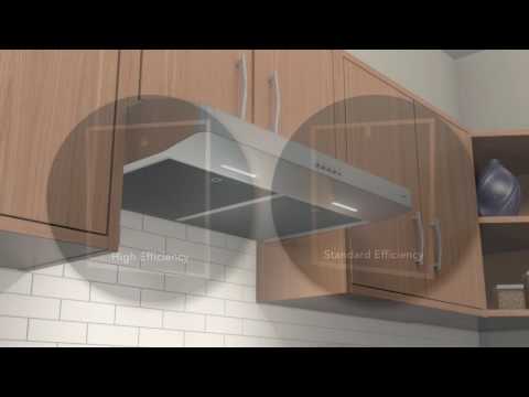 DISCONTINUED- Corteo 30-Inch Convertible Under-Cabinet Range Hood, 375 Max Blower CFM, Slate CRDE130SL