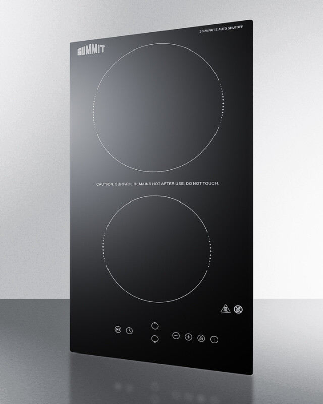 12" Wide 230V 2-Burner Radiant Cooktop With Safety Shutoff view 5