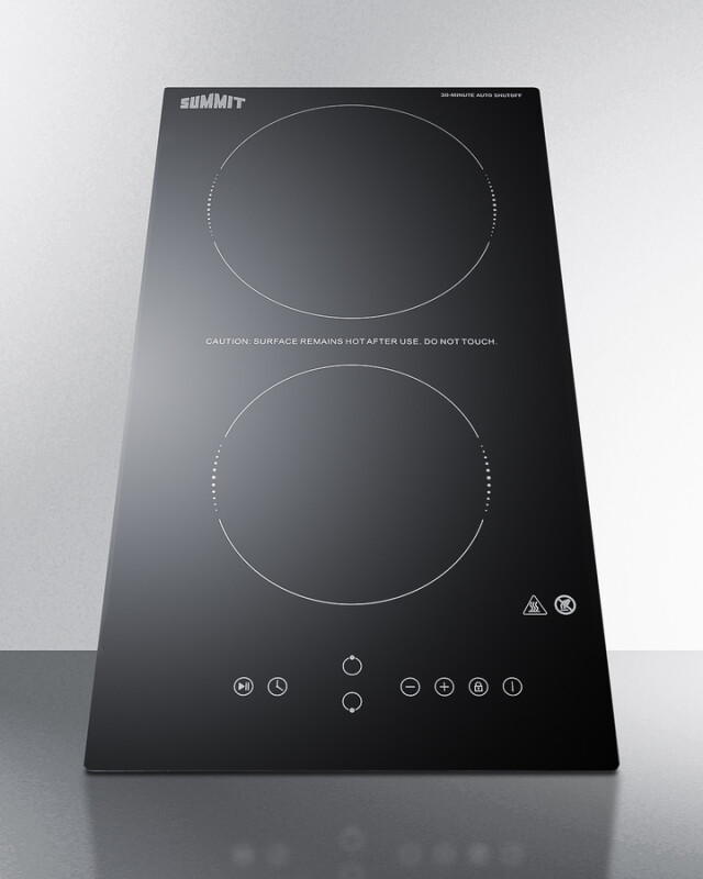 12" Wide 230V 2-Burner Radiant Cooktop With Safety Shutoff view 8