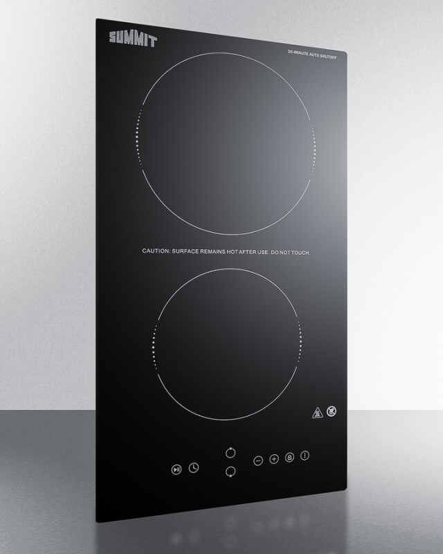 12" Wide 230V 2-Burner Radiant Cooktop With Safety Shutoff view 10