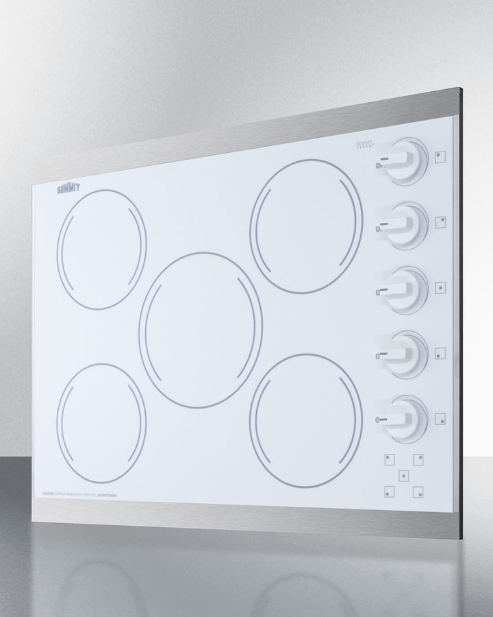 27" Wide 230V 5-Burner Radiant Cooktop CRS5B14W