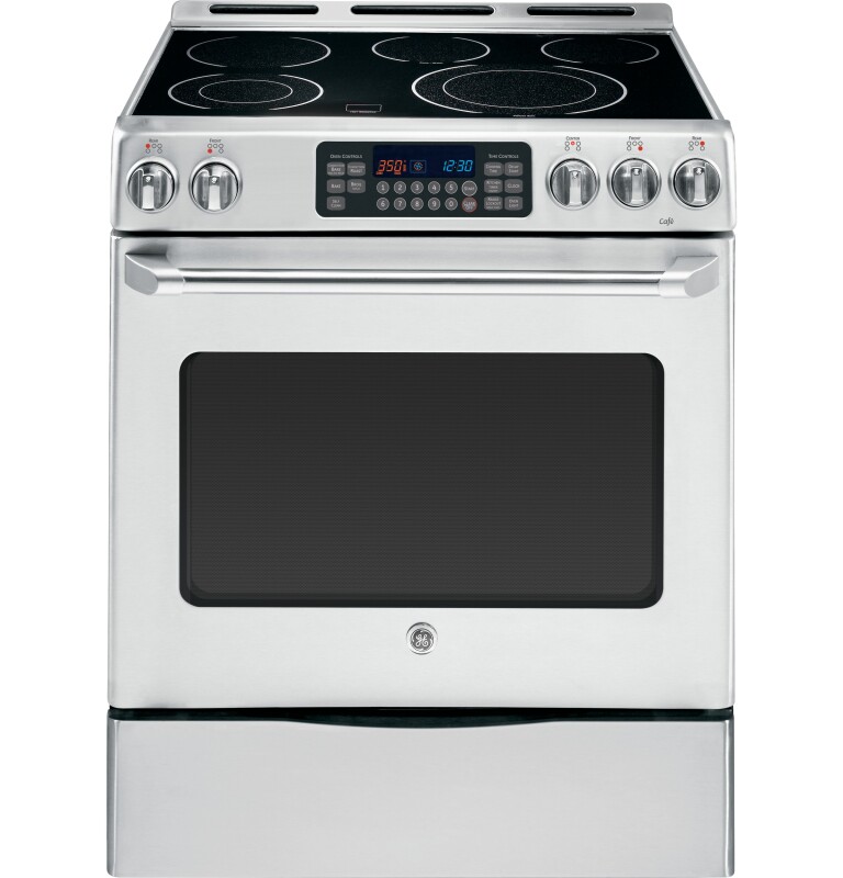 Café Series 30" Slide-in Front Control Radiant Range With Storage Drawer CS975SDSS