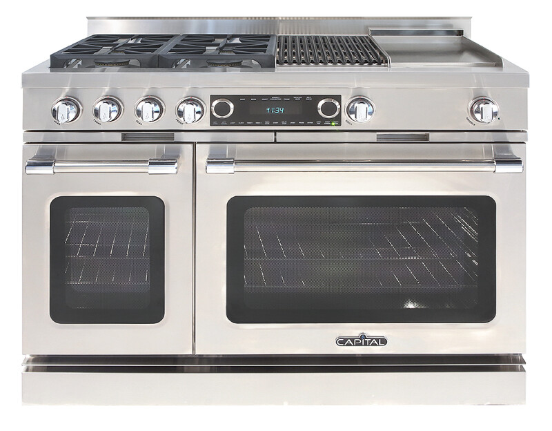48″ Grand Chef Dual Fuel Range 4 Sealed Burners / Grill / Griddle NG CSB484BGN