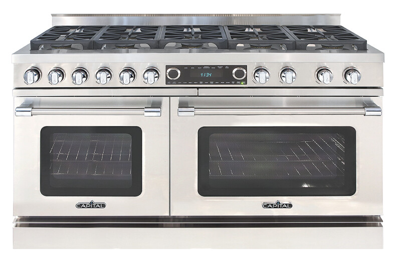 60″ Grand Chef Dual Fuel Range 10 Sealed Burners NG CSB6010N