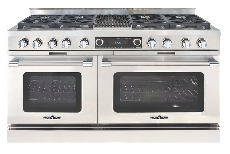 60″ Grand Chef Dual Fuel Range 4 Sealed Burners / Grill / 4 Sealed Burners NG CSB604B4N