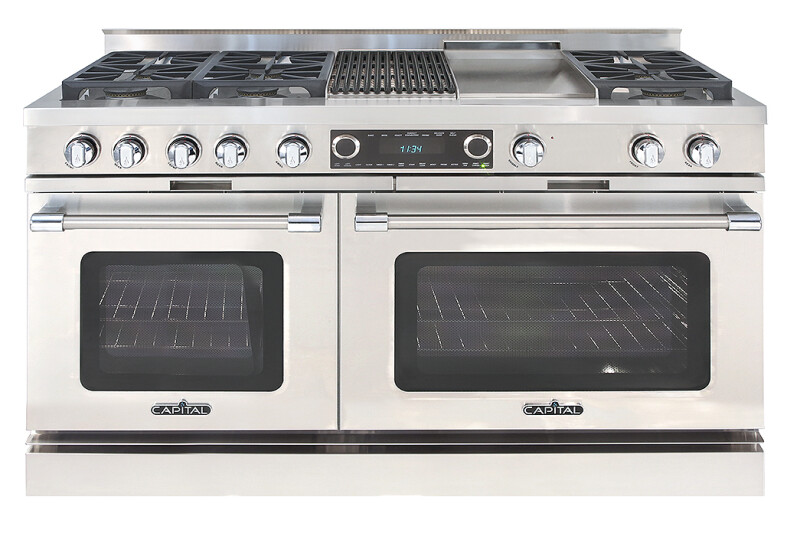 60″ Grand Chef Dual Fuel Range 4 Sealed Burners / Grill / Griddle / 2 Sealed Burners NG CSB604BG2N
