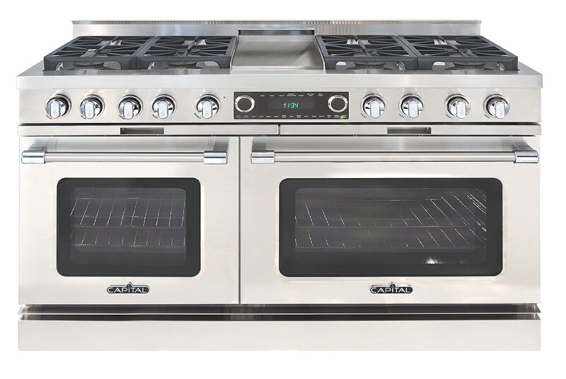 60″ Grand Chef Dual Fuel Range 4 Sealed Burners / Griddle / 4 Sealed Burners LP CSB604G4L
