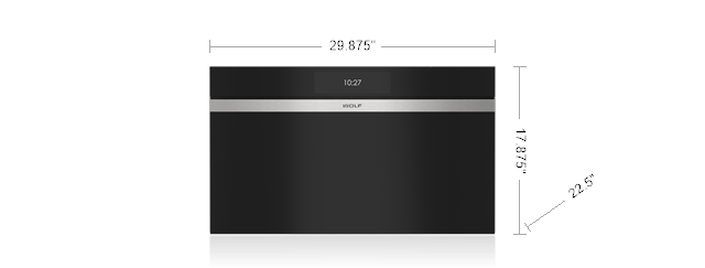 30” M Series Contemporary Black Glass Convection Steam Oven with Retractable Handle CSO30CMB