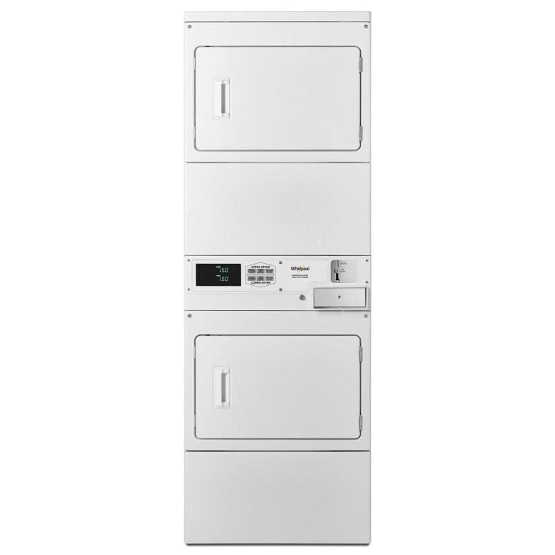 Whirlpool Commercial Gas Stack Dryer, Coin-Drop Equipped White CSP2941HQ Picture 1