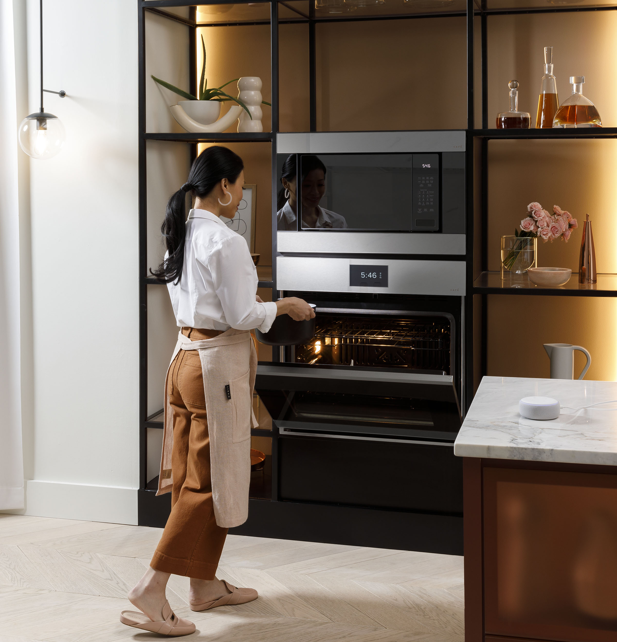 CAFÉ™ 30" Smart Built-In Convection Double Wall Oven in Platinum Glass view 20