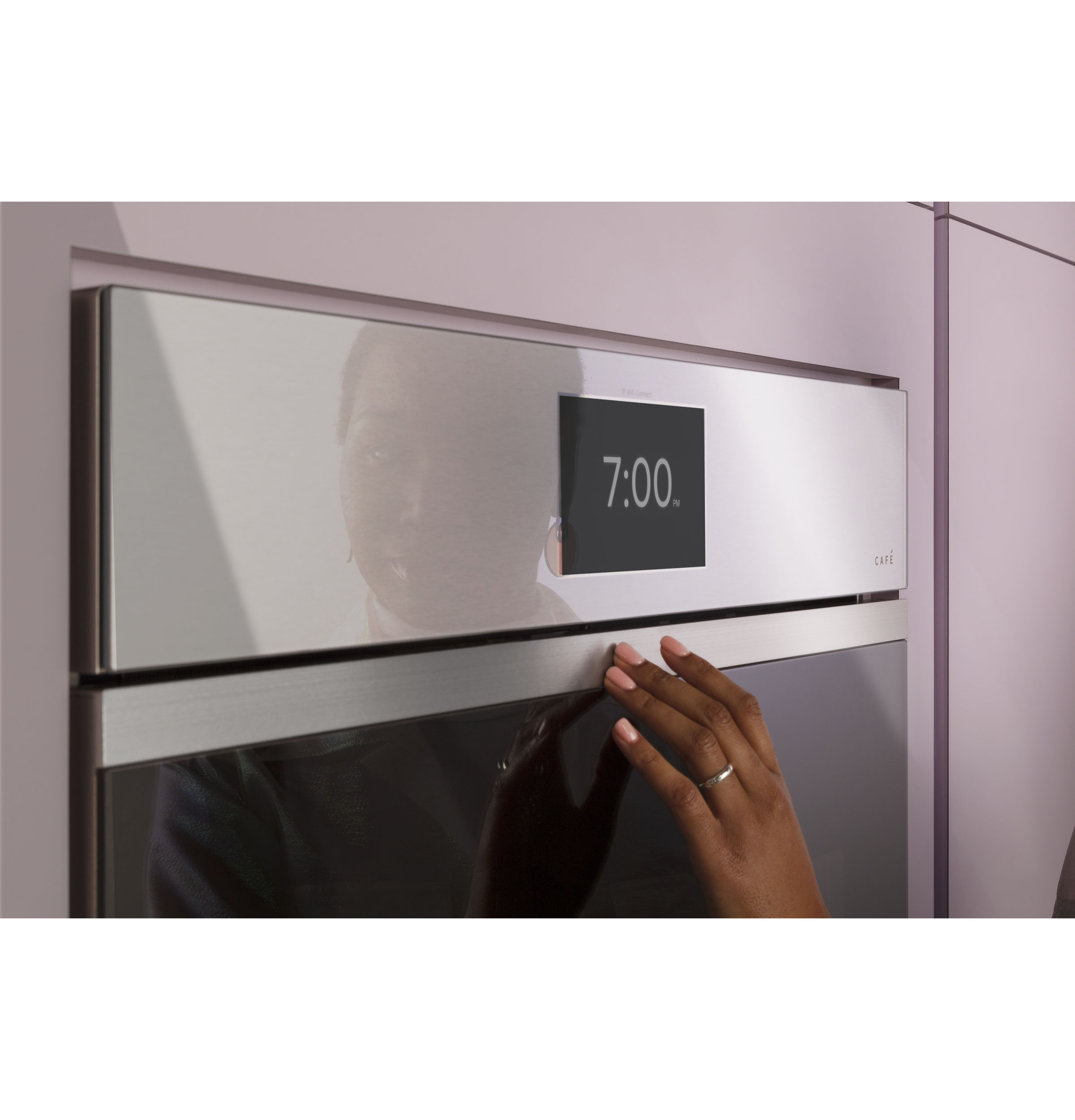 CAFÉ™ 30" Smart Built-In Convection Double Wall Oven in Platinum Glass view 5