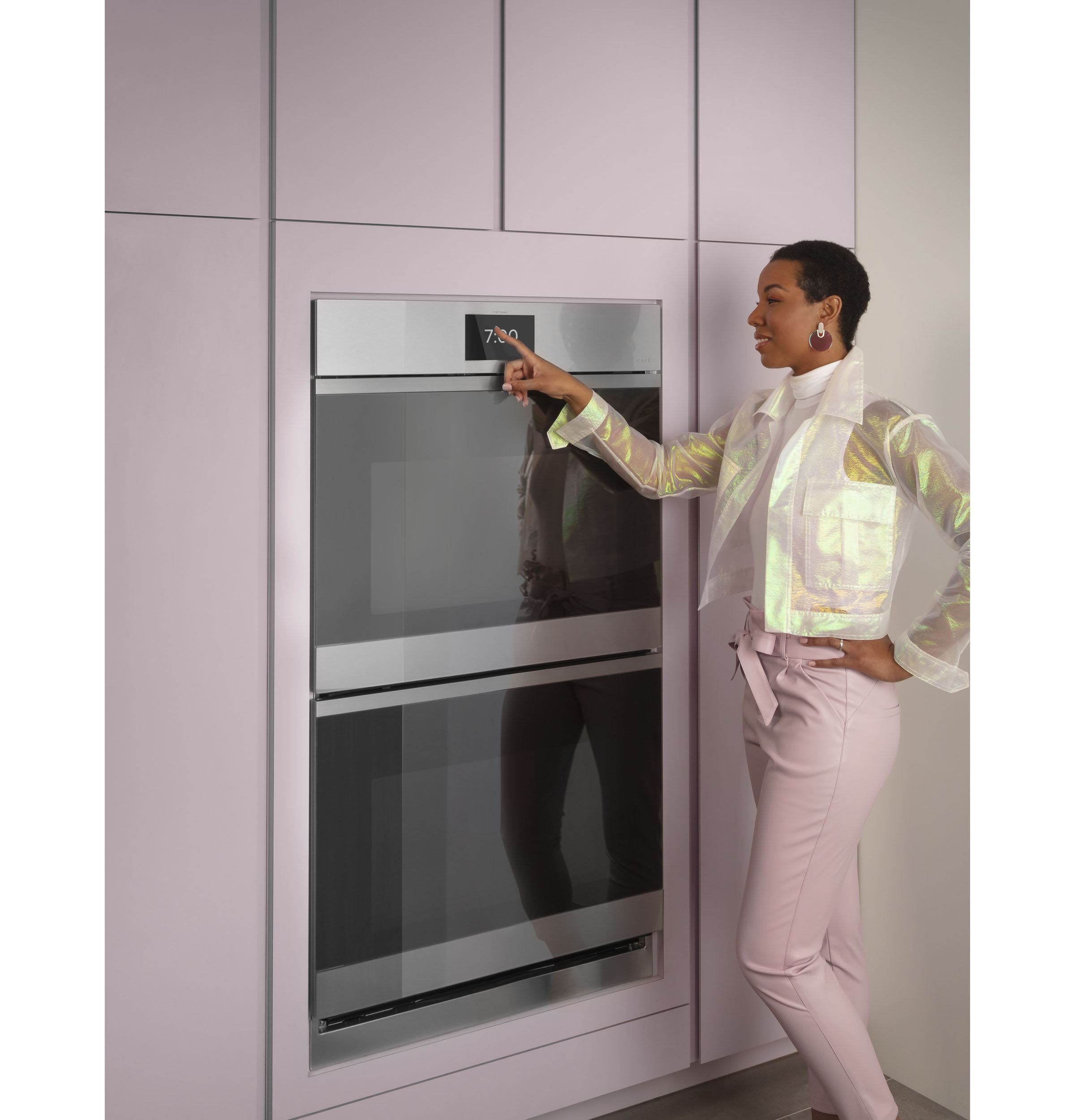 CAFÉ™ 30" Smart Built-In Convection Double Wall Oven in Platinum Glass view 27