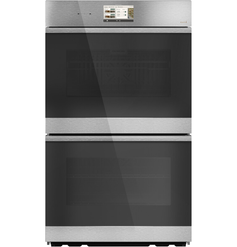 Café 30" Smart Built-in Convection Double Wall Oven In Platinum Glass CTD90DM2ZS5