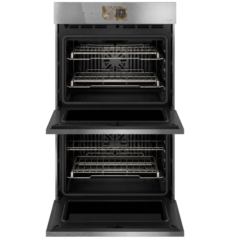 Café 30" Smart Built-in Convection Double Wall Oven In Platinum Glass CTD90DM2ZS5