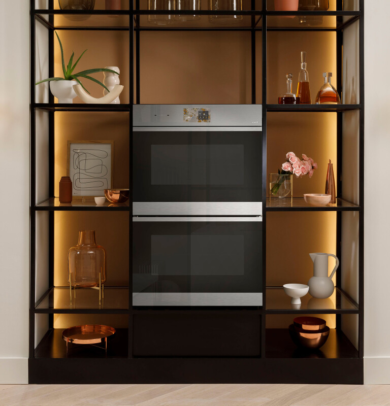 Café 30" Smart Built-in Convection Double Wall Oven In Platinum Glass CTD90DM2ZS5