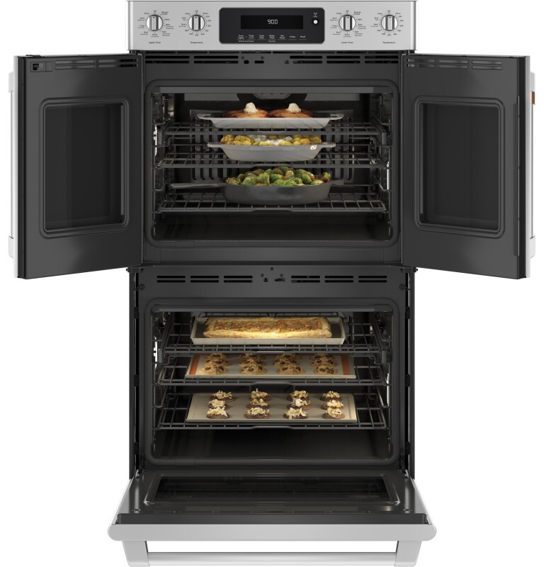 Café 30" Smart French-door, Double Wall Oven With Convection CTD90FP2MS1
