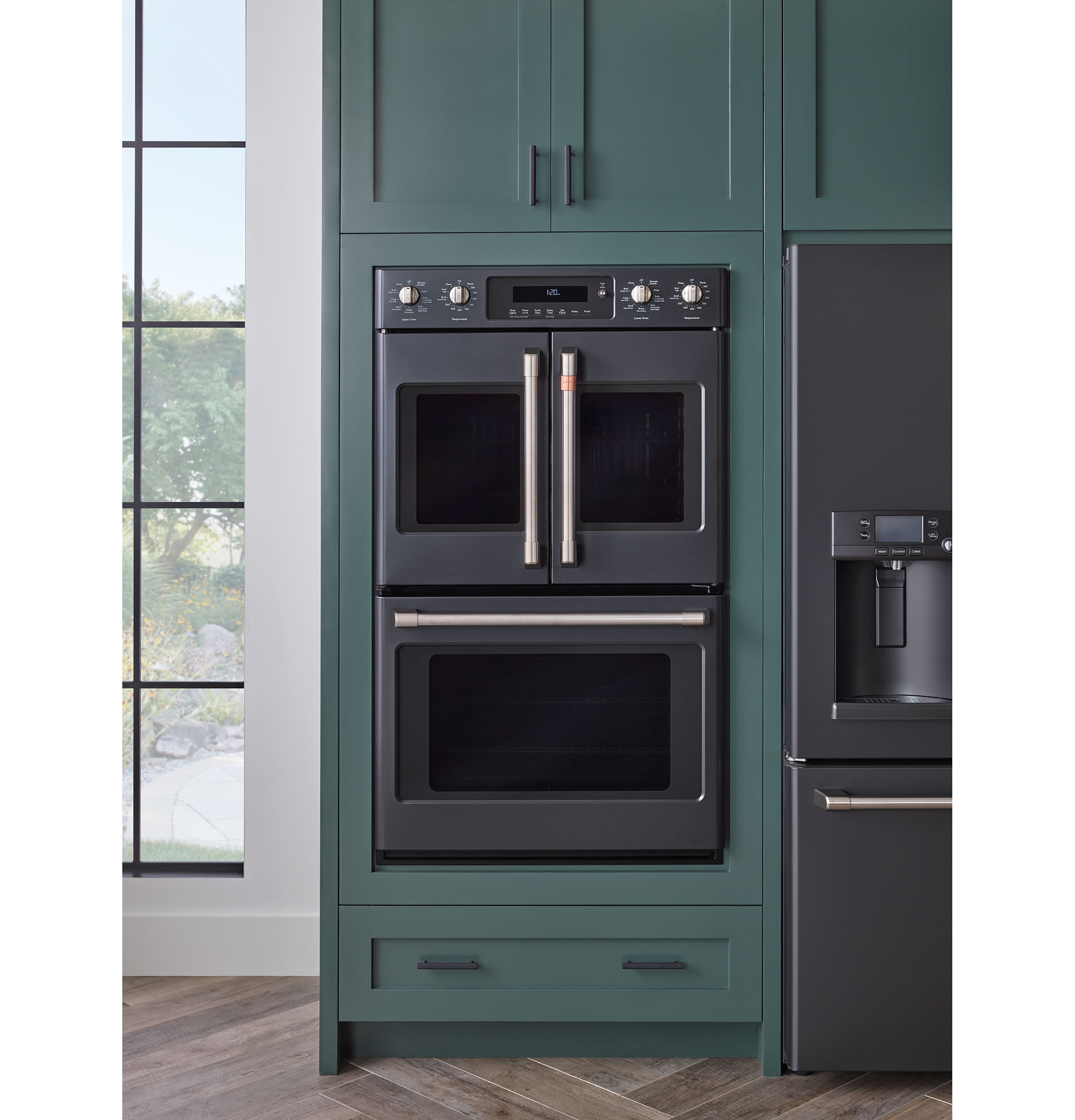 Café 30" Smart French-door, Double Wall Oven With Convection CTD90FP3MD1
