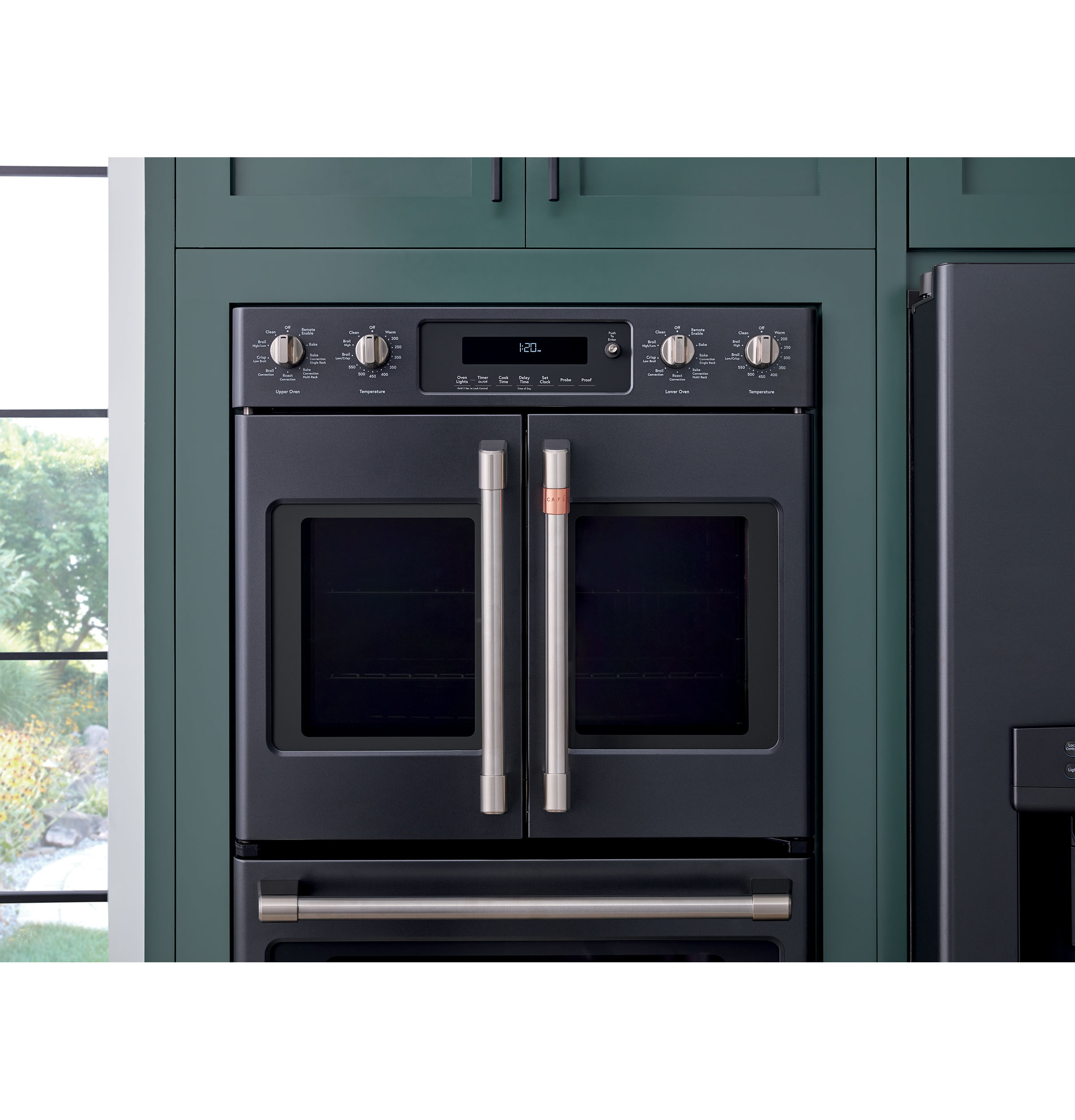 Café 30" Smart French-door, Double Wall Oven With Convection CTD90FP3MD1