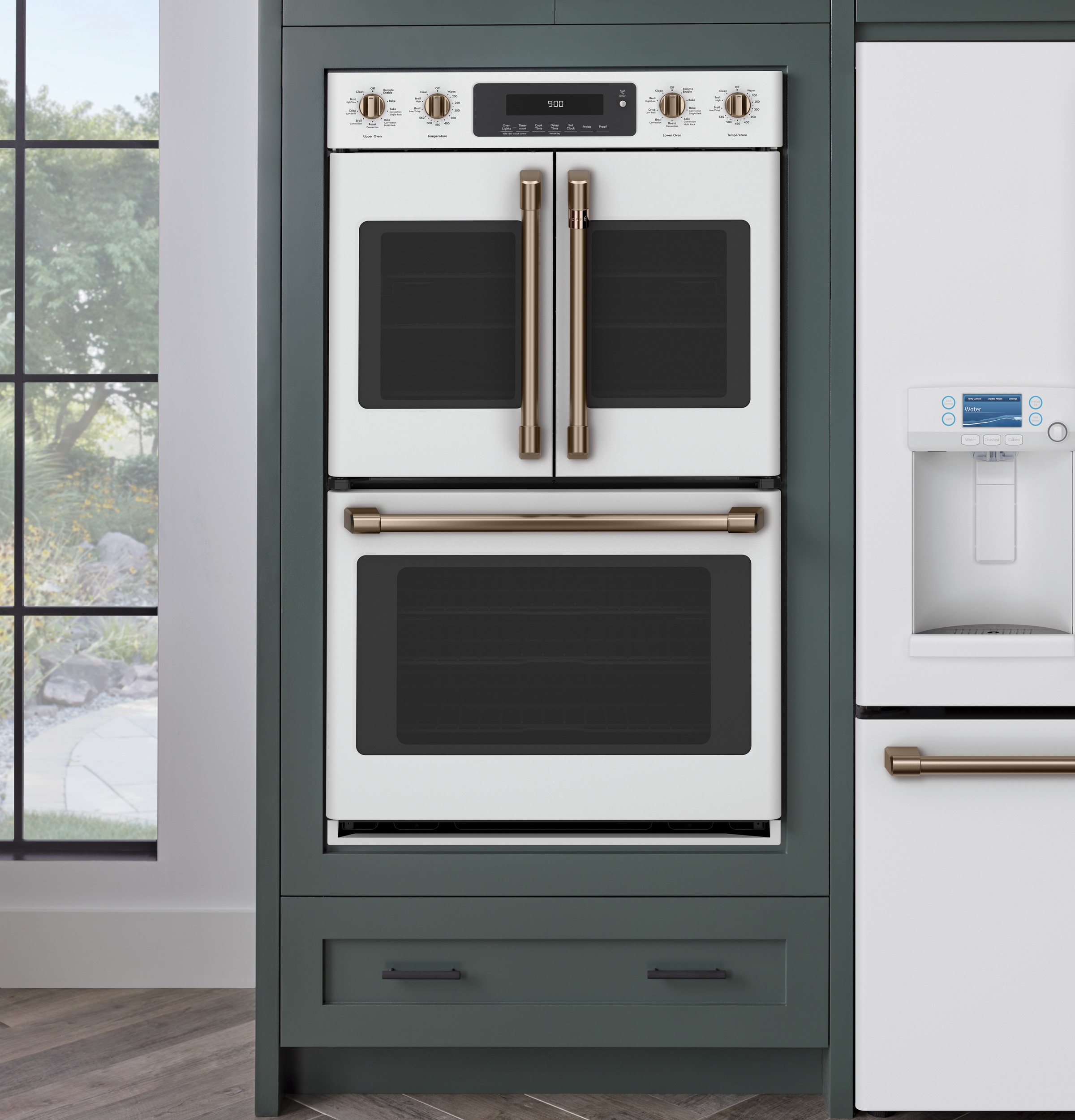 Café 30" Smart French-door, Double Wall Oven With Convection CTD90FP4MW2
